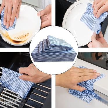 Riforla 60Pcs Disposable Dish Cloth Reusable Cleaning Cloth Disposable Heavy Duty Dish Towels Dish Cloth Reusable Kitchen J Clothes 60 Count Blue Absorbent Fast Dry Wipes Blue One Size