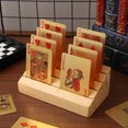 thumbnail image 3 of Playing Card Holder Wooden Playing Card Display Holder Tabletop Decks Display Stand Sloped Slotted Gaming Card Display Holder, 3 of 8