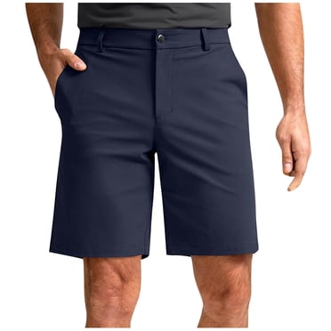 Lksixu Mens Shorts Men Shorts pour Hommes Couleur Unie Décontractés Bouton Taille Poches Extérieur Shorts de Golf Coupe Droite Shorts de Randonnée Pantalons Légers d'Été Respirants pour Entraînement Sport Gym