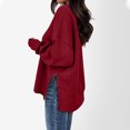 thumbnail image 4 of Timegard Oversized Sweatshirt for Women Thumb Hole Side Split Pullover Fall Loose Long Sleeve Tops, 4 of 9