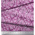 thumbnail image 2 of Soimoi Tissu Crêpe en Polyester Feuilles et Batik Floral Imprimé Tissu 1 Yard 42 Pouces de Large, 2 of 3