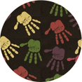 thumbnail image 1 of Ahgly Company Machine Washable Indoor Square Transitional Red Brown Area Rugs, 3' Square, 1 of 7