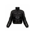 thumbnail image 4 of FOCUSNORM Femmes Juniors Mode Manches Longues Col Montant Vestes Matelassées Métalliques, 4 of 7