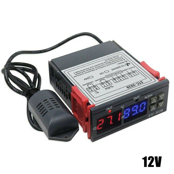 MYG Thermostat Numérique à Double LED 12V/24V/110-220V STC-3028 Contrôleur de Température