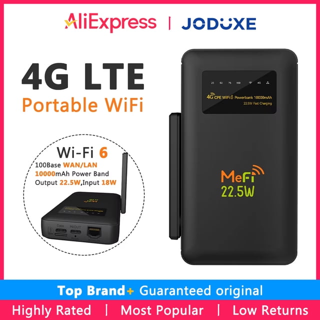 JODUXE-Link Routeur Mobile 4G LTE WiFi6 Noir Neuf