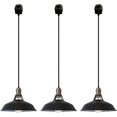 thumbnail image 1 of FSLiving J Track Pendants Lighting Iron Art Iron Macaron Black Decoratefor Instant Pendant Light for Cabinet Kitchen Island Customizable Track Lighting Bulbs Not Included - 3 Lights, 1 of 7