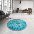 thumbnail image 4 of Ahgly Company Machine Washable Indoor Rectangle Transitional Dark Cyan Green Area Rugs, 5' x 8', 4 of 7