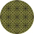 thumbnail image 1 of Ahgly Company Machine Washable Indoor Round Transitional Chocolate Brown Area Rugs, 7' Round, 1 of 7