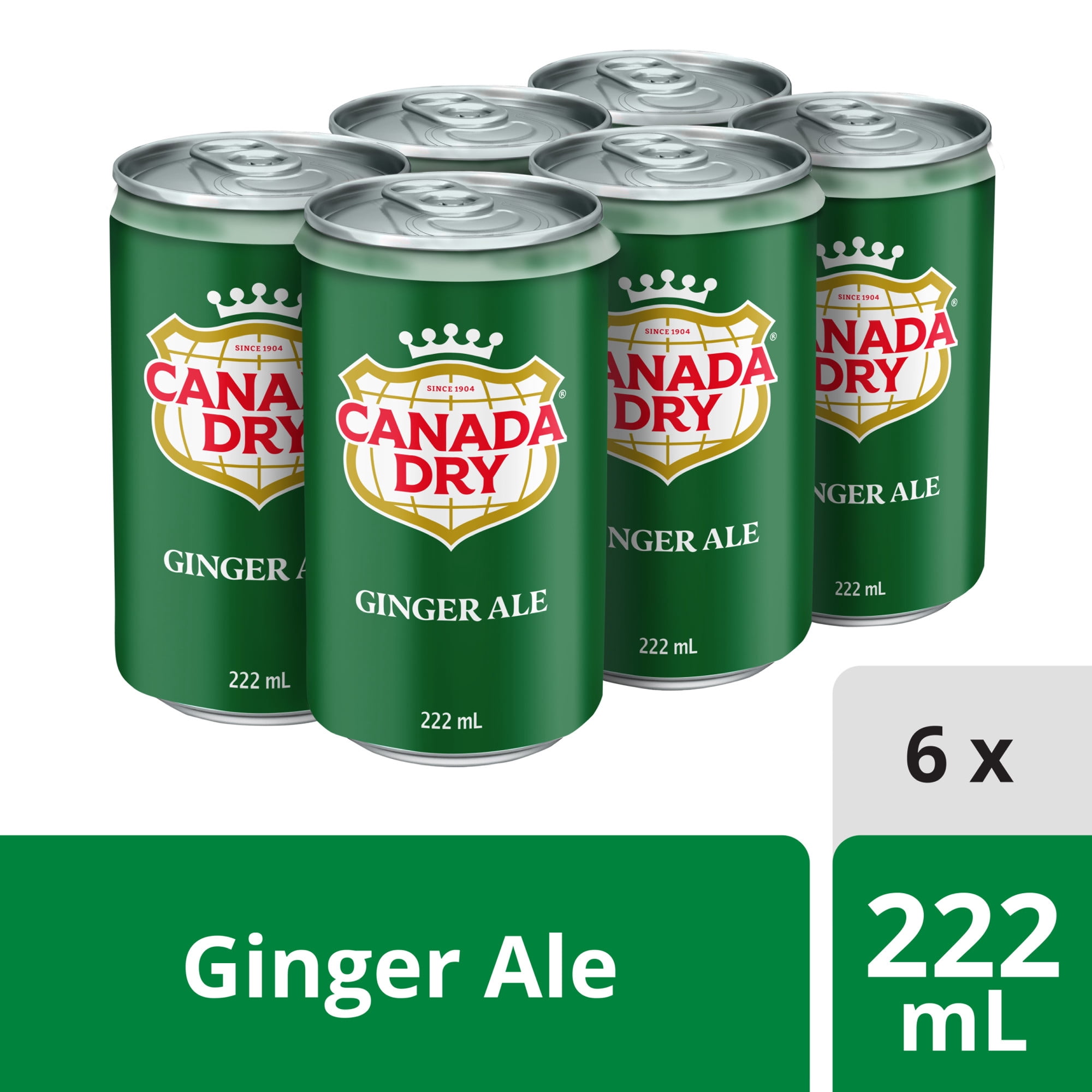 Soda gingembre Canada DryMD - Emballage de 6 mini-canettes de 222 mL