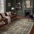 thumbnail image 1 of BERTHMEER 9'x12' Large Area Rugs for Living Room Dining Room Farmhouse Bedroom Vintage Traditional Oriental Distressed Rugs Machine Washable Non-slip Carpets Tapis, Brown, 1 of 7