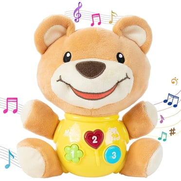 Amdohai Plush Bear Baby Toys - Newborn Baby Musical Toys for Baby 0 to 36 Months - Light up Baby Toys for Infants Babies Boys Girls Toddlers Baby Gifts 0 3 6 9 12 Month