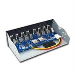 8 Port USB Hub USB3 5.25 USB 3.0 Front Panel Splitters USB 3.0 Hub for PC USB-HUB USB3.0 HUB Splitter Hubs for Computer