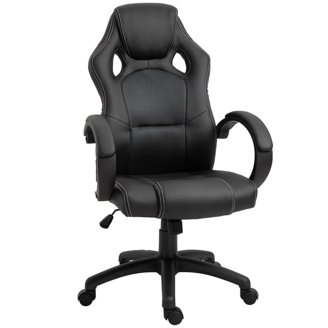 HOMCOM Chaise de Bureau Chaise d'Ordinateur Style Voiture de Course Style Voiture de Course