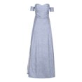 thumbnail image 4 of Gspmoly Robes d'Été pour Femmes 2025, Mode Femme Été Ourlet Satiné Col en V Manches Courtes Robe à Paillettes Robes de Cocktail Économies d'Été, 4 of 6