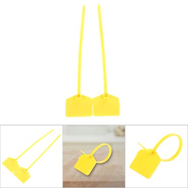 Attaches en Plastique à Fermeture Éclair, 100 Pcs Étiquettes de Sécurité Jetables Auto-Verrouillables, Étiquettes Marquables 4.7 Pouces pour Organiser les Câbles de Bagages et les Clés