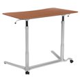 thumbnail image 1 of Sit-Down, Stand-Up Cherry Computer Ergonomic Desk with 37.375"W Top (Adjustable Range 29" - 40.75"), 1 of 9