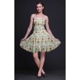 thumbnail image 2 of Bimba Floral Women Smocked Above Knee Cocktail Dress Flowy Summer Sun Dress-Large, 2 of 5