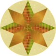 thumbnail image 1 of Ahgly Company Tapis d'Intérieur Lavables en Machine, Ronds, Transitionnels, Brun Sedona, Ronds de 3', 1 of 7