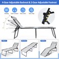 thumbnail image 4 of Costway Chaise Longue Pliante de Patio Portable avec Dossier Réglable, 4 of 10