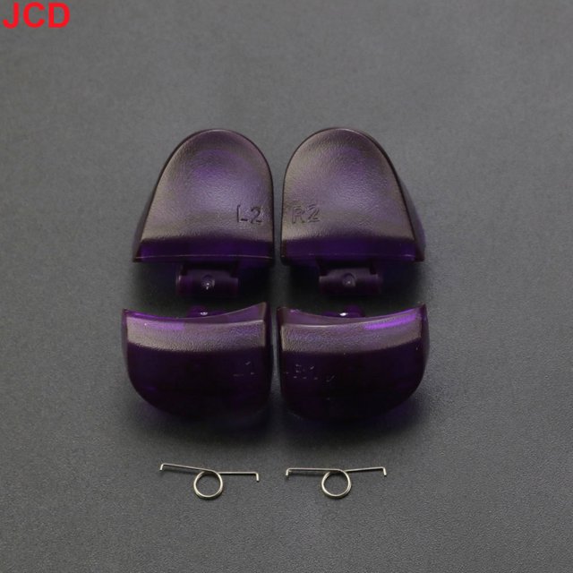 1set For PS5 V3.0 BDM-030 Controller L1 R1 L2 R2 Trigger Shoulder Buttons & Springs Set Replace Accessories in translucent purple. Includes replacement buttons and springs compatible with Sony PlayStation models such as PS5, PS4 Slim, PlayStation VR, and more. Designed for easy replacement and repair.