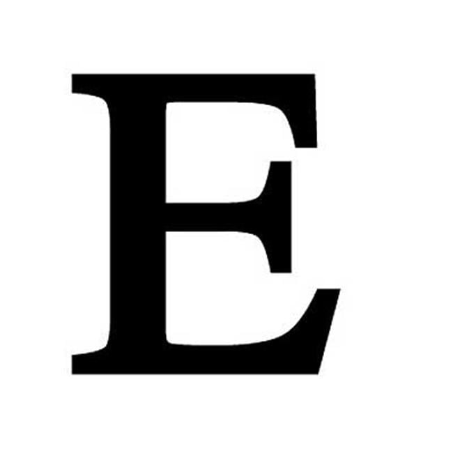 Village Wrought Iron LET-E-M Lettre E Moyen