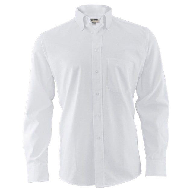Edwards Garment Men's Easy Care Long Sleeve Oxford Shirt, White, Large 37