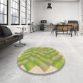 thumbnail image 4 of Ahgly Tapis Rectangulaire Lavable en Machine Intérieur Transitionnel Vert, 2 Pieds x 5 Pieds, 4 of 7