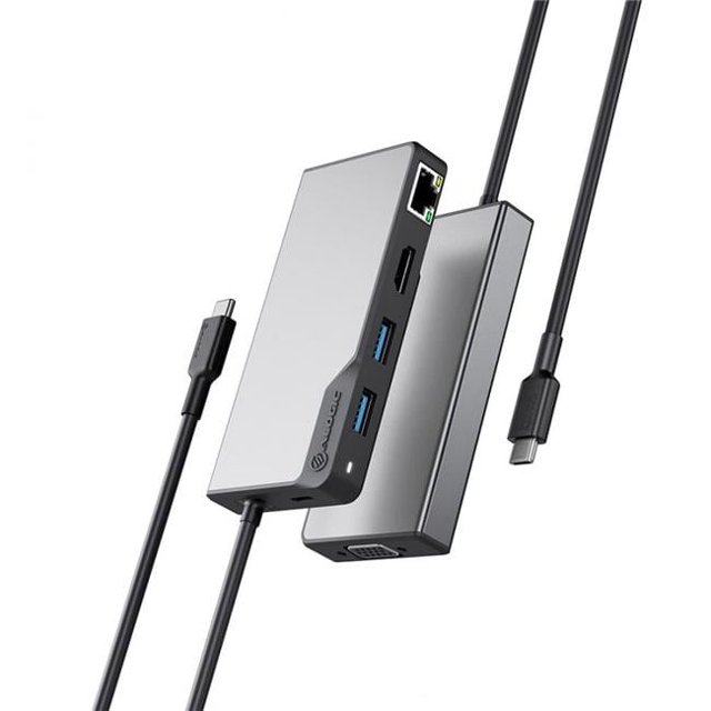 Alogic UCFUPRGVV2-SGR Hub USB-C Fusion MAX 6-en-1 V2, Gris Cosmique