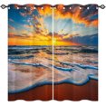 thumbnail image 1 of Waterfall Curtains, Wild Scene Nature Theme Mountain Stream Scenery Print Patterned Home Decor Waterproof Fabric Grommet Window Drapes for Bedroom Living Room Cafe Office 2 Panels W52 x L63, 1 of 6