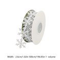 thumbnail image 2 of Christmas Window Decorations Christmas Snowflake Ribbon Gift Wrapping Embossed Ribbon Holiday Desktop Window Fireplace Red Wine Bottle Decoration Total Length of Ribbon 196.85 Inches, 2 of 6
