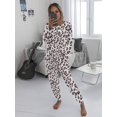 thumbnail image 4 of Tenue de Fête, Ensemble de Pyjama 2 Pcs pour Femmes, Pull à Manches Longues avec Pantalon Long, Tenue de Maison, 4 of 8