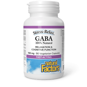 Natural Factors 100% Natural GABA 100 mg 90 Gélules végétariennes