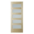 thumbnail image 4 of Wood & Hart 33" 5-Lite Frosted Pine Barn Door, 4 of 5