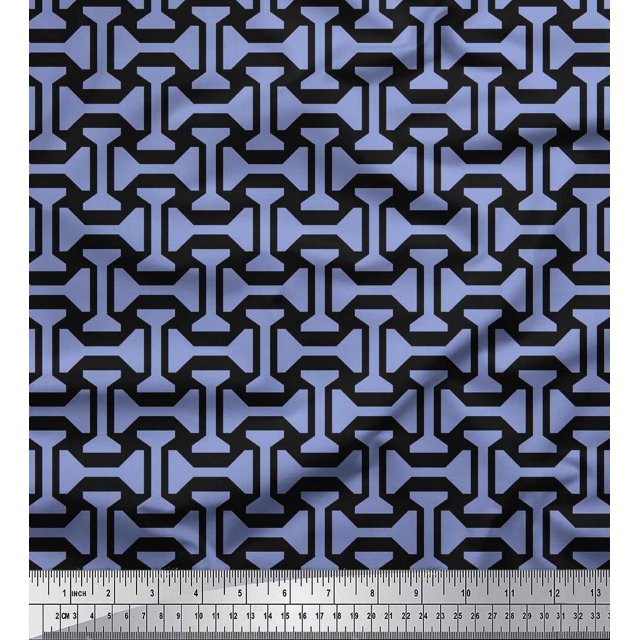 Soimoi Cotton Poplin Fabric Geometric Abstract Print Fabric by Yard 42 Inch Wide