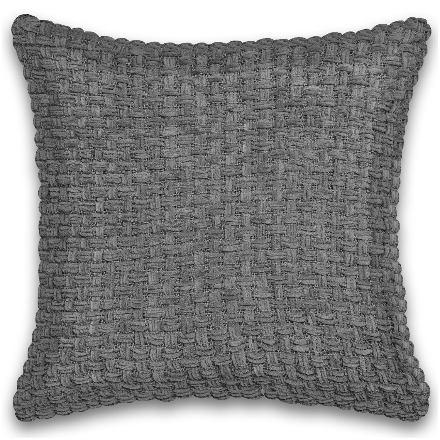 Fabstyles Chenille Basket Weave Polyester Coussin avec Poly-Insert Coussin Décoratif pour Canapé Canapé Chambre Salon18 X 18 avec Fermeture à Glissière