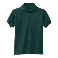 thumbnail image 4 of Hanes Cotton-Blend Kids` Jersey Polo, XS, Deep Forest, 4 of 4