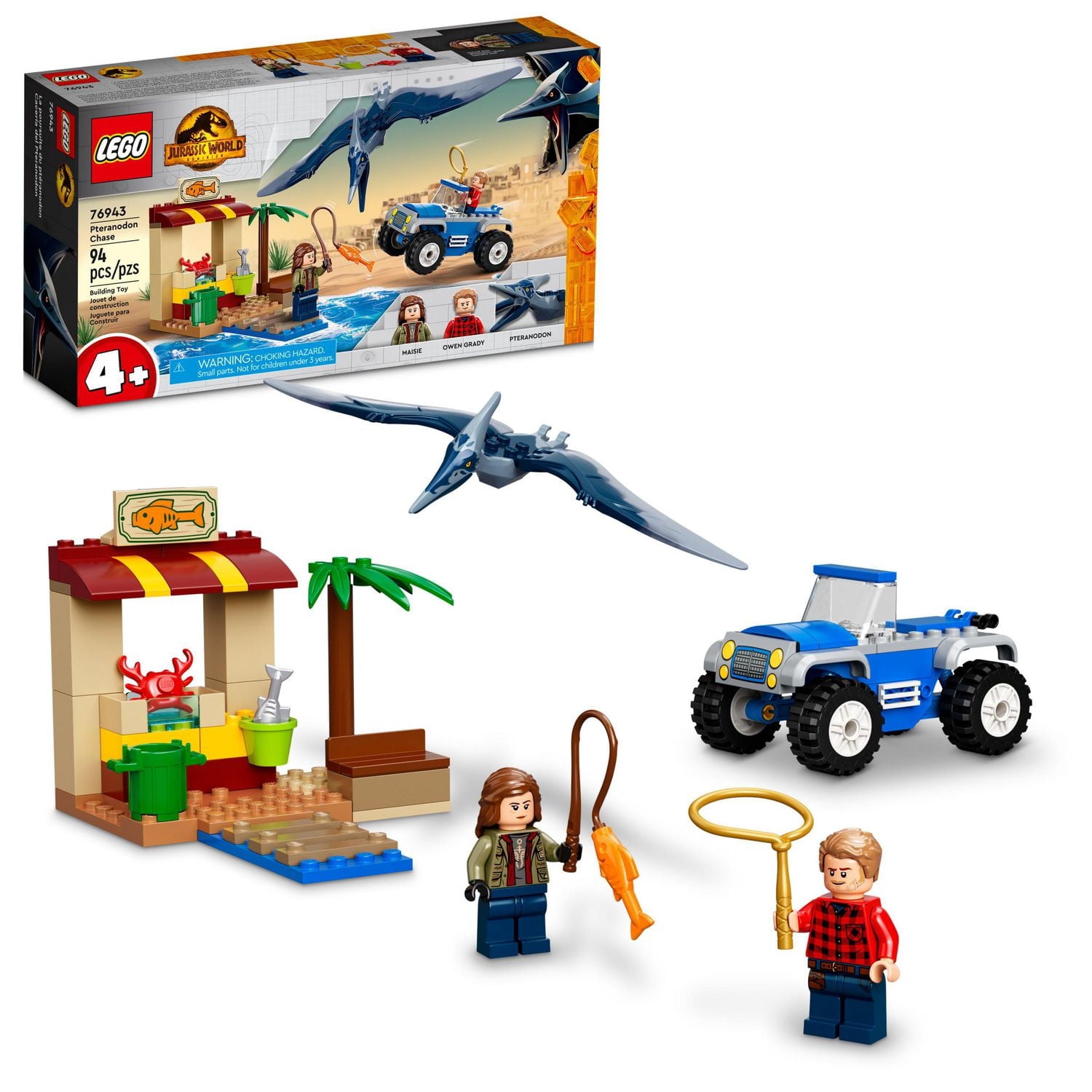 LEGO Jurassic World Pteranodon Chase 76943 Toy Building Kit (94 Pieces)