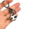 thumbnail image 3 of pitrice 2Pcs Keychain Mini Cartoon Key Ring Modern Handmade Girl Exquisite Bag Durable Auto Pendant Decoration Party Gifts Black Football, 3 of 9