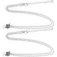 thumbnail image 1 of Miangastore Statement Necklace For Women Silver Metal 2Pcs 9.8X0.4X0.1In, 1 of 9