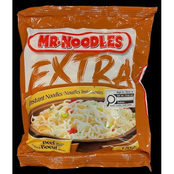 Nouilles ramen instantanées à saveur de bœuf de Mr. Noodles Extra, 120g