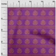 thumbnail image 1 of oneOone Georgette Viscose Fabric Leaves & Lotus Block Printed Craft Fabric BTY 42 Inch Wide, 1 of 4
