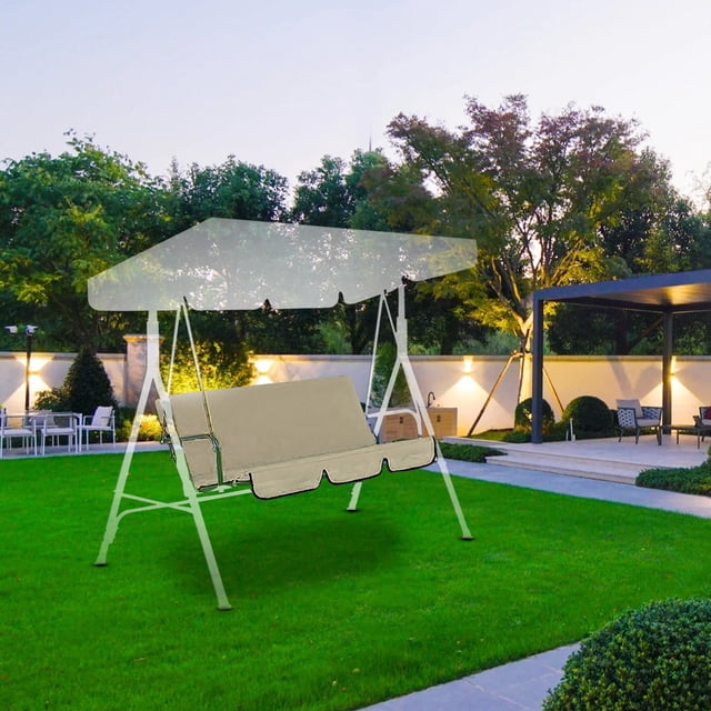 Outdoor Patio Replacement Seat Cover | Heavy-Duty 190T Polyester Fabric | UV & Weather Resistant | Easy Hook & Loop Installation | Fits Two-Seater & Hanging Chairs (59" x 20")