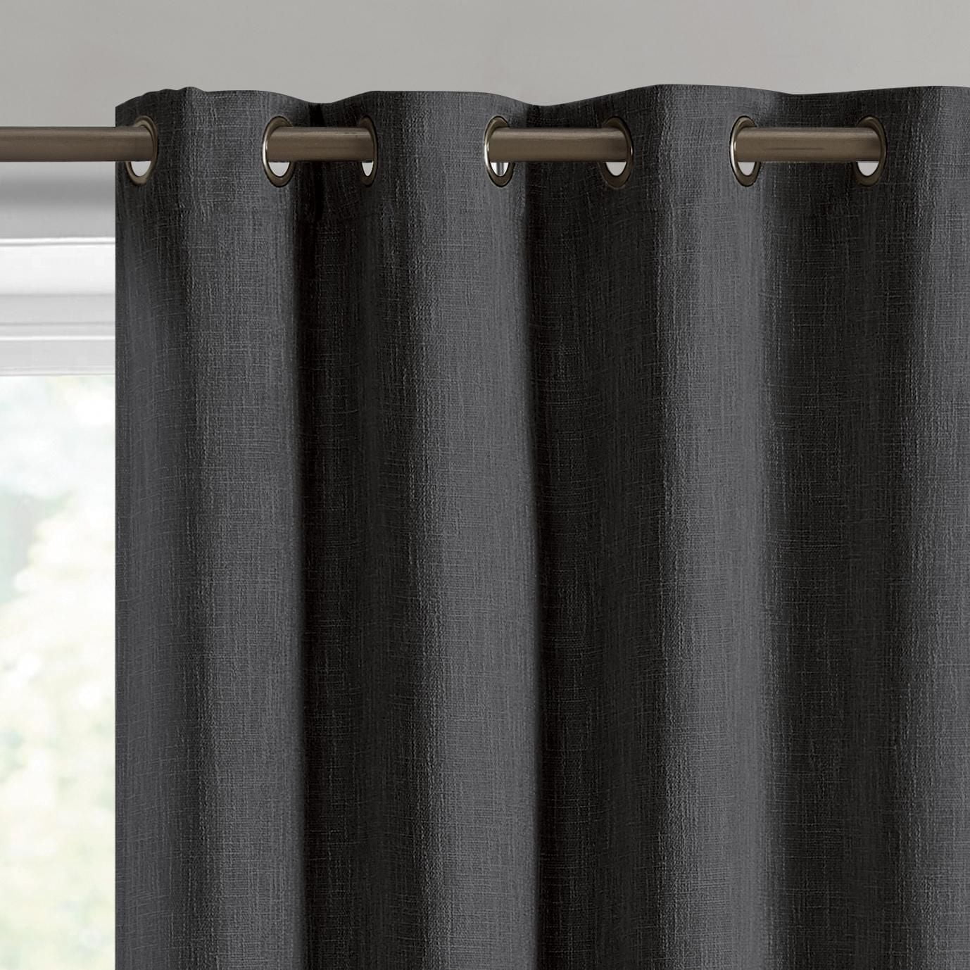 Better Homes & Gardens Linen Grommet Blackout Window Curtains Panel, 50" x 84"