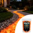 thumbnail image 3 of TTJ Outdoor Decor 2026 Colorful -in-the-Dark Garden Stones Night Guide Luminous Pebbles In The Dark Stepping Rocks Outdoor Landscaping Decor Glowing Stones 400pc, 3 of 9