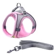 thumbnail image 2 of Dog Harness with Leash Set Adjustable Comfortable Puppy Mesh Harness for Small Medium Large Dogs Night Walking , Pink S, 2 of 8