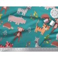 thumbnail image 2 of Soimoi Crepe Silk Fabric Berries & Animals Cartoon Print Fabric by Yard 42 Inch Wide, 2 of 3