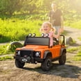 thumbnail image 2 of Qaba Land Rover Licensed Kids Ride on RC Car, 12V Toddler Ride on Toy Jeep Truck,  Gift for Boys & Girls, Orange, 2 of 10