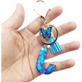 thumbnail image 3 of ORUYROP Initials Letter Keychain Blue Tassel Butterfly Pendant for Women Girls Wallet Backpack Purses, 3 of 3