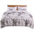 thumbnail image 2 of Lightweight Microfiber Bedding Duvet Cover Set, Marble Pattern, 2 of 5