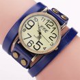 thumbnail image 1 of First Layer Cowhide Retro Three Circle Casual Quartz Watch Unisex, 1 of 8